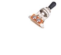 KIMISS Interruptor de Palanca de 3 Vías para Guitarra, 1 Pieza de Metal con Punta Negra, Pieza Selectora de Repuesto para Perilla Eléctrica Estilo, Color Dorado (SILVER)