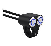 KIMISS Interruptor para manillar de moto, 22mm, ON/OFF luz faro y antiniebla, con indicador, Tipo A, compatible con modelos estándar
