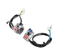 KIMISS Interruptor para manillar de moto, universal 7/8", luz de bocina y señal de, control de inicio, blanco, compatible con múltiples modelos