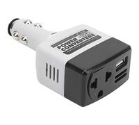 KIMISS Inversor de Corriente para automóvil de 10 W, convertidor de energía móvil de 12 V a 220 V, Adaptador de Cargador automático USB para Carga de teléfono móvil (Negro)