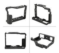 KIMISS Jaula de Extensión de Cámara para Fuji XT3 XT2, Accesorio de Aleación de Aluminio con Múltiples Agujeros con Montaje y Posicionamiento de Zapata Fría