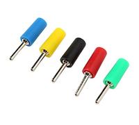 KIMISS Juego de 10 Conectores de PE de Latón con Conector Banana Recto de 2mm para Aplicaciones de Soldadura, Electrónica, Automoción y Energía Solar