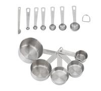 KIMISS Juego de 12 Tazas y Cucharas Medidoras de Acero Inoxidable para Cocinar y Hornear, Herramientas Esenciales de Medición de Cocina