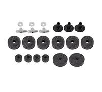 KIMISS Juego de 21 Almohadillas de Fieltro para Platillos de Tambor, Kit de Accesorios Antideslizantes para Mejorar el Sonido y una Fijación Segura (GREY)