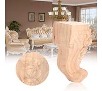KIMISS Juego de 4 Patas de Muebles de Madera - Pies de Mesa y sofá Tallados para una Decoración de Estilo Europeo Clásico (10 * 5cm)