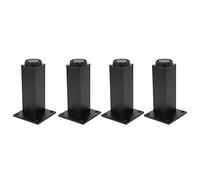 KIMISS Juego de 4 Patas para Muebles, Patas de Soporte para Sofás y Gabinetes de Metal, Camas y Mesas, Estabilidad Mejorada de Aleación de Aluminio (Base de Armario Cuadrada 120mm-negro)