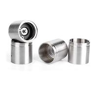 KIMISS Juego de 4 Protectores de Rodamientos con Sujetadores Protectores para Bujes de Ruedas de Remolque de 1,98 Pulgadas, Juego de de Rodamientos de Acero Inoxidable para Remolques y Barcos