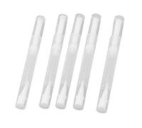 KIMISS Juego de 5 Bolígrafos de Aceite para Cutículas, Bolígrafos Vacíos para Aceite de Uñas, Tubo de Plástico Transparente, Cepillo de Fibra de Nailon para Viajes, Contenedor de Brillo Labial