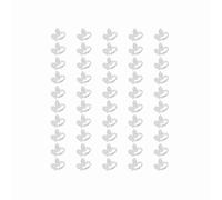KIMISS Juego de 50 Anillos para Tabla de Uñas, Diseño Transparente de Mariposa y Flor para Exhibición de Color de Gel, Práctica y Puntas de Arte de Uñas, Material ABS Ambiental (4)