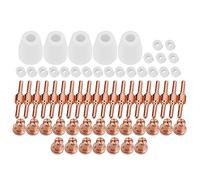 KIMISS Juego de 65 Piezas de Consumibles de Corte por Plasma PT-31 para Accesorios de Corte por Plasma CUT-40, Incluye Electrodos Extendidos, Boquillas y Anillos Desviadores