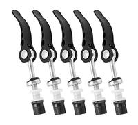 KIMISS Juego de Abrazaderas para Tija de Sillín de Bicicleta de Liberación Rápida, 5 Abrazaderas de Tubo de Bicicleta de Aleación de Aluminio Duraderas para Bicicletas Universales (BLACK)