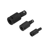 KIMISS Juego de Adaptadores de Dados de Junta Universal de 3 Piezas para Herramientas de Impacto con Accionamiento de 1/2, 1/4 y 3/8 - Adaptadores de Extensión de Dados Ble para ángulos Difíciles de