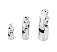 KIMISS Juego de Adaptadores de Enchufe de Junta universal: 3 Piezas Giratorias de 1/4 pulg., 3/8 pulg., 1/2 para Taladro Eléctrico y Llaves de Trinquete, Diseño Versátil de Acero