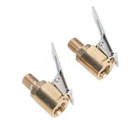 KIMISS Juego de Adaptadores de Mandril de Aire para Neumáticos con Bloqueo de Latón, 2 uds., Resistentes, Compatibles con Manguera de Inflado de Coche, Conexión de Válvula Antifugas