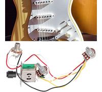 KIMISS Juego de Arnés de Cableado para Guitarra Eléctrica con Potenciómetros de 250 K para Guitarra Eléctrica, Kit con Interruptor de 3 Posiciones y Toma de Salida