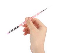 KIMISS Juego de Bolígrafos para Escultura de Tallado de Doble Punta, 5 uds., Herramienta Artística para Puntear Uñas con Cabeza de Silicona Rosa para Uso Profesional y Doméstico (Rosado)