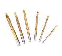 KIMISS Juego de Brocas de Corte Lateral Dentado + 6 Piezas de Brocas de Sierra de Acero de Alta Velocidad para Carpintería, Accesorios para Herramientas Eléctricas de Perforación de 3-8 Mm + Sierra