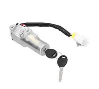 KIMISS Juego de Cerradura de Maletero de Puerta con Interruptor de Cilindro de Encendido de Coche, Metal ABS, Compatible con D22, Incluye Llaves, Conectores y Soporte