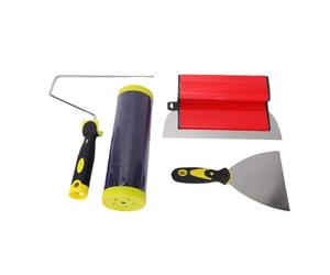 KIMISS Juego de Cuchillas para Desnatar, Cuchilla de 10 Pulgadas y Rodillo de 9 Pulgadas para Paneles de Yeso y Techo, Juego de Herramientas de Acero Inoxidable de Primera Calidad