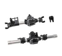 KIMISS Juego de Eje Trasero Delantero RC de Alto Rendimiento para SCX10 Pro - Actualización Duradera de Aleación de Aluminio Negro