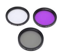 KIMISS Juego de Filtros de Efecto 3 en 1 de 40,5 Mm Compatible con Lentes de Cámara DSLR sin Espejo CPL Accesorios de Fotografía de Vidrio óptico Multicapa con Bolsa