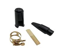 KIMISS Juego de Funda Protectora para Saxofón Alto Plano E con Cierre de Ligadura, Boquilla y Caña, Accesorio Esencial para Músicos