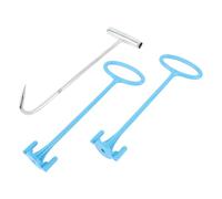 KIMISS Juego de Ganchos con Asa para Cesta de skimmer: Herramienta Universal de Elevación para Piscinas para una Fácil Eliminación de Desechos, Construcción de Plástico Duradero y Acero Inoxidable