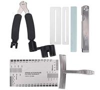 KIMISS Juego de Herramientas de Reparación de Guitarra y Calibre de Cuerdas para bajo Eléctrico, Mandolina, Banjo, Kit Completo de Mantenimiento y Ajuste