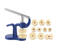 KIMISS Juego de Herramientas para Prensar Cajas de Relojes con 12 Troqueles: Cierre de Espalda de Reloj Profesional, Herramienta de Reparación de Relojeros, Reemplazo de Batería Ideal y Cierre de