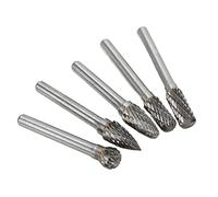 KIMISS Juego de Limas Rotativas de Carburo de Tungsteno de Doble Corte, 5 uds., 6x10mm, para Mac Ry de Precisión, Aviación, Automoción, Construcción Naval y Elaboración Química (ACDFG)