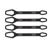 KIMISS Juego de Llaves Ajustables Universales, Herramientas de Doble Punta Autoajustables de 8-22 Mm para Uso Doméstico y Automotriz, Llave de Acero 60HRC (BLACK)