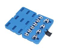 KIMISS Juego de Llaves Crowfoot de 10 Piezas, Llave para Tuercas Abocinadas con Accionamiento de 3/8 Pulgadas para Uso Automotriz, Llave Métrica de Plomería en Forma de U de 10-22 Mm