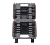 KIMISS Juego de Llaves de Vaso con Punta Hexagonal de Impacto Largo de 20 Piezas, Unidad de 3/8 Pulgadas para Reparación y Uso de Automóviles, SAE y Métrico, Acero de Aleación S2 Resistente