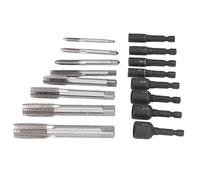 KIMISS Juego de Llaves de Vaso Profesional de 16 Piezas para Roscar Fácilmente, Vástago Hexagonal de 1/4 pulg., Acero de Aleación Duradero