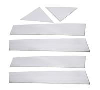 KIMISS Juego de Molduras Cromadas para Postes de Pilar, Reemplazo de Panel de Cubierta de Poste de Ventana de Puerta Pulida, Molduras para Postes de Pilar de Puerta de Acero