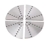 KIMISS Juego de Mordazas de Mandril de Torno Plano de 8 Pulgadas para Torneado de Madera, Acero Duradero No. 45 con 16 Tornillos con Cabezal y Aplicaciones Versátiles