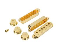 KIMISS Juego de Perillas para Interruptor de Guitarra, Cubierta Dorada para Pastilla de 3 Uds para Guitarras Eléctricas de 6 Orificios, Tapas para Perillas de Tono y Cubiertas para Interruptores