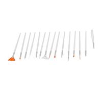 KIMISS Juego de Pinceles para Decoración de Uñas, 15 Pinceles Profesionales para Pintar Uñas de Línea Fina para Arte de, Ideal para Detalles y Diseño (Juego de pinceles para óleo 15 piezas blanco.)