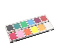 KIMISS Juego de Pintura Facial Corporal de 12 colores: Maquillaje de Fiesta de Halloween a Base de Agua para Fanáticos del Bricolaje, Adecuado para Adultos y Fácil de Limpiar con Cobertura Suave