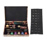 KIMISS Juego de Pluma de Estilo europeo: Pluma Retro con Tinta, de Vidrio, Cera y Accesorios de Sello para Caligrafía Elegante y Escritura de Cartas (SP271935R salpicado de oro verde oscuro ()