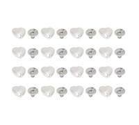 KIMISS Juego de Remaches en Forma de Corazón para Proyectos de cuero: 20 Piezas de Remaches y Tornillos de Metal de 12 Mm para Decorar y Reparar Bolsos, Zapatos Ropa (SILVER)