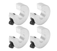 KIMISS Juego de Rieles de Cuello de Eje de 12 Mm de Diámetro Interior para Máquinas CNC - Anillos de Fijación de Límite de Aleación de Aluminio con Tornillo M4, 30 Mm de Diámetro Exterior, 10 de