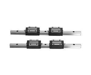 KIMISS Juego de Rieles Guía Lineales de Alta precisión: 2 Piezas HG15-300 Mm Riel Guía Lineal de Hierro Fundido con 4 Piezas HGH15 Bloque Deslizante de Rodamiento Lineal para Máquinas Automatizadas