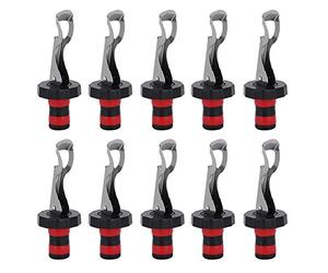 KIMISS Juego de Tapones de Vino de Silicona, 10 Tapones de Botella de Bebidas Al Vacío de Expansión Manual para Vino y Frescura