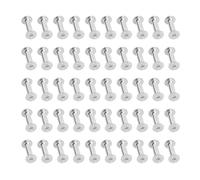 KIMISS Juego de Tornillos Chicago de Cabeza Plana Redonda para Artesanías de Cuero y Ropa, Kit de 50 Juegos de Remaches de Acero Inoxidable M4 para Proyectos Personalizados