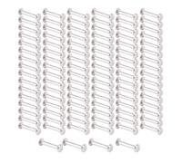 KIMISS Juego de Tornillos con Remaches M2 para Aplicaciones de Cabeza Hueca Redonda y Plana, 100 Pares de Accesorios de Sujetadores de Acero Inoxidable Duraderos (3 * 15 * 6mm)