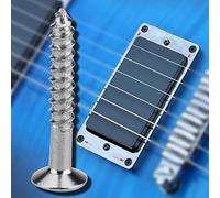 KIMISS Juego de Tornillos para Pastilla de Guitarra, 40 Tornillos de Montaje para Guitarra Eléctrica, Construcción de Metal Duradera (SILVER)