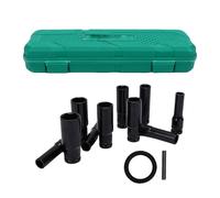 KIMISS Juego de Vasos de Profundidad de 6 Puntos de 10-24 Mm, Vasos Métricos de Accionamiento de 1/2 Pulgada para Automóviles y Motocicletas, Kit de Herramientas de Acero Cromado de 10