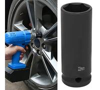 KIMISS Juego de Vasos Métricos de 21/22/24 Mm con Accionamiento de 1/2 Pulgada, Material CR-MO, Diseño de 6 Puntas (22MM)