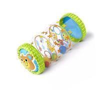 KIMISS Juguete Inflable con Rodillo para bebé, Sonajeros para Gatear de Desarrollo Temprano de PVC para Bebés, Anillos de Felpa, Juguetes para Pasar Boca Abajo con Bolas y Campanas para Bebés de 3